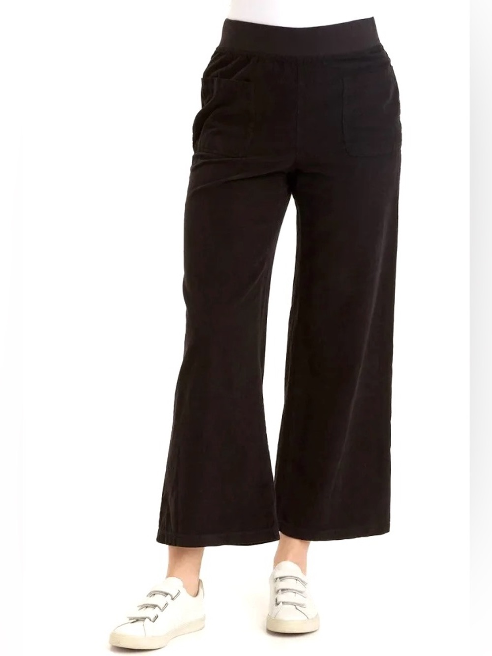 XCVI Wearables Jolene Wide Leg Pants Women’s Size M Corduroy Pockets Boho Black